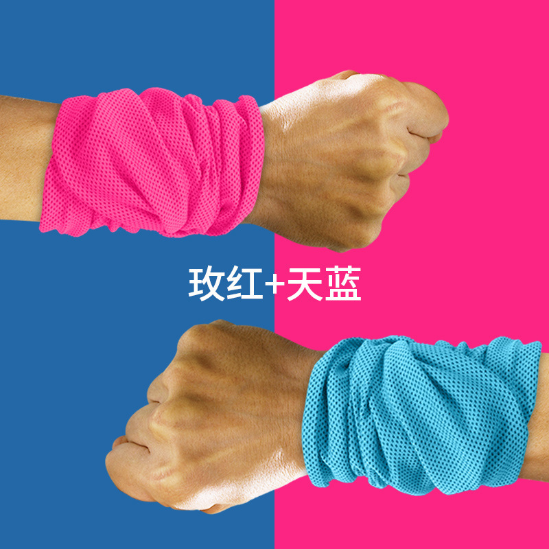 冷感手首汗拭きタオル運動腕保護薄手男女フィットネス汗吸収ランニングテニス腕保護バドミントン腕タオル|undefined