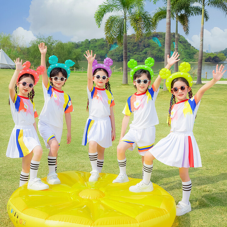 六一兒童表演服夏裝小學生校服運動啦啦隊班服幼兒園大班畢業服夏