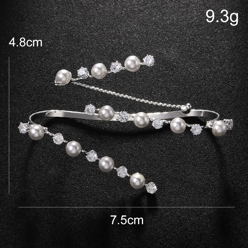 Europa y los Estados Unidos venta caliente pulsera de perlas personalidad abertura ajustable brazalete temperamento accesorios pulsera mujer