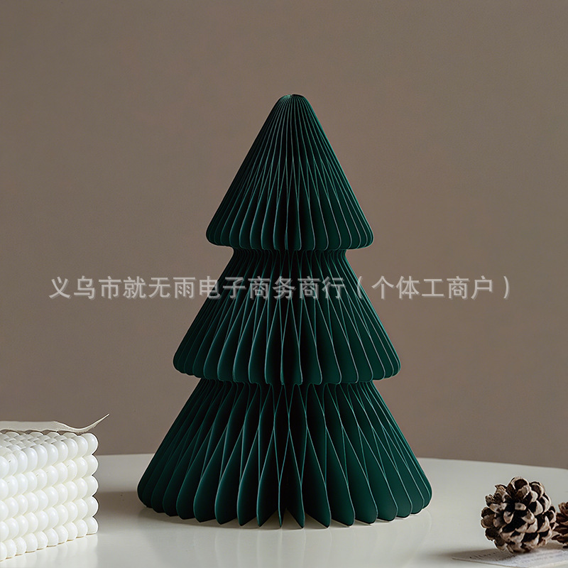圣诞节装饰圣诞树摆件迷你圣诞树2025新款圣诞折纸装饰场景小道具|undefined