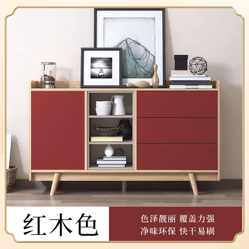 Pintura de madera acuosa negra renovación de muebles antiguos auto-brillado pintura de cambio de color blanco impermeable verde barniz transparente pintura de madera