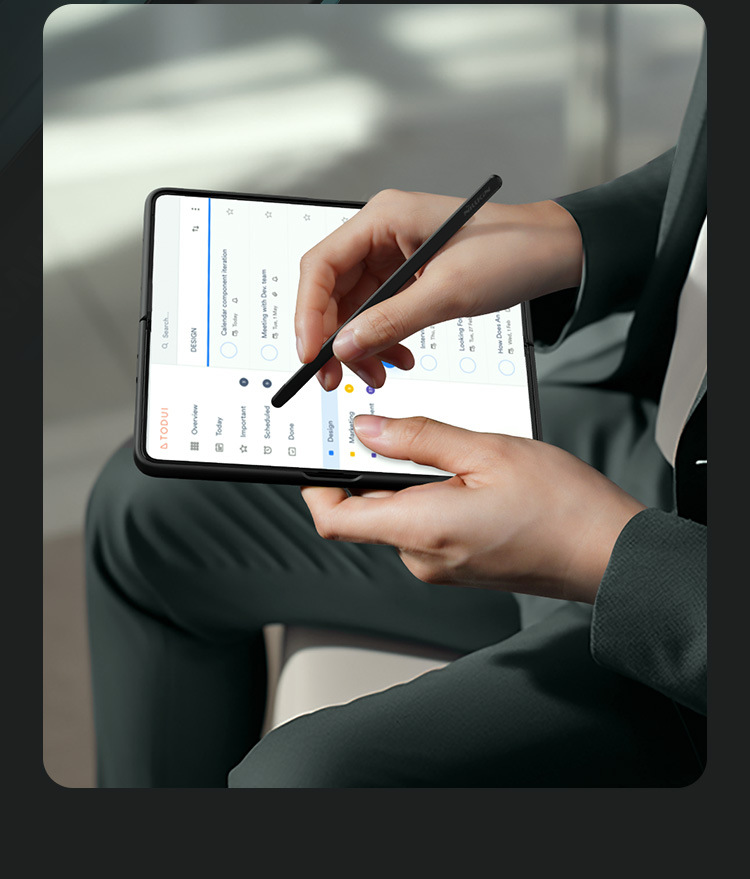 Ốp lưng Nillkin silicon lỏng cho Samsung Galaxy Z Fold6, kèm hộp đựng bút cảm ứng, bảo vệ bản lề — Cảm nhận Fold cầm bút màu xanh lá cây, Phiên bản đặc biệt không làm, Samsung Z Fold 6 chi tiết 7
