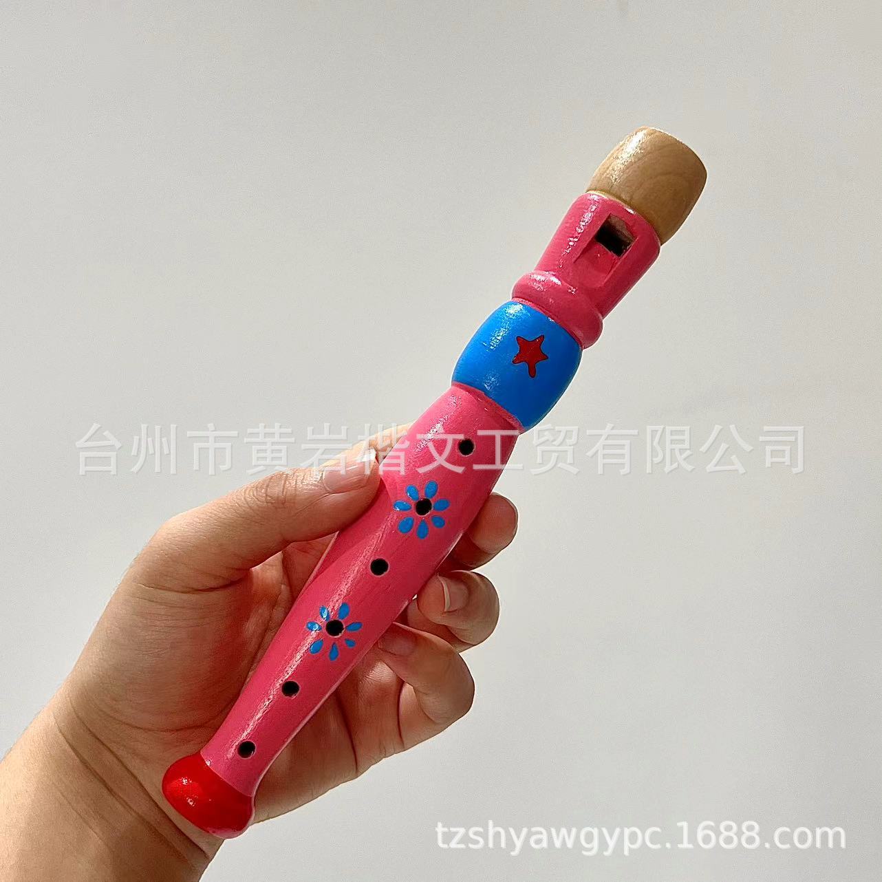Artesanía de madera de Seis hoyos tocando el instrumento musical Piccolo de los niños clarinete kindergarten música instrumento musical de los niños al por mayor