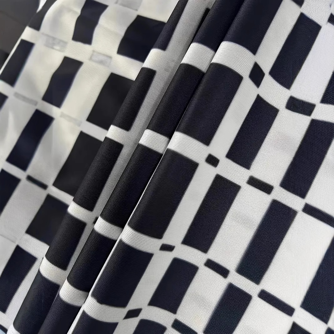 Camisa de polo suelta transpirable de malla de hombre de verano con cremallera de manga corta con camisa POLO simple con estampado 3D cuadrado geométrico