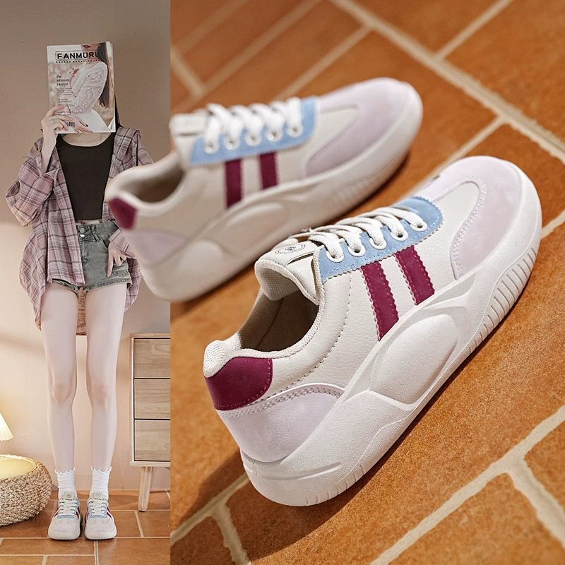 Осенние белые туфли 2021, новые студентки в стиле k, спортивные кроссовки на толстой подошве с увеличенной подошвой, повседневная обувь XQ-562