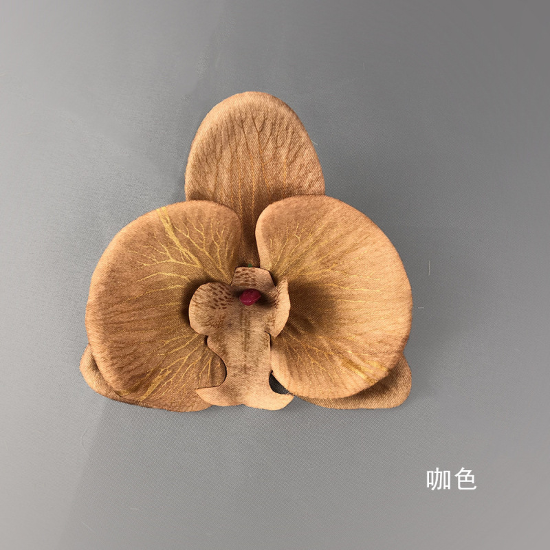 金色蝴蝶兰花头绢花直径假花diy头饰花花景观花墙造型花艺绿植|undefined