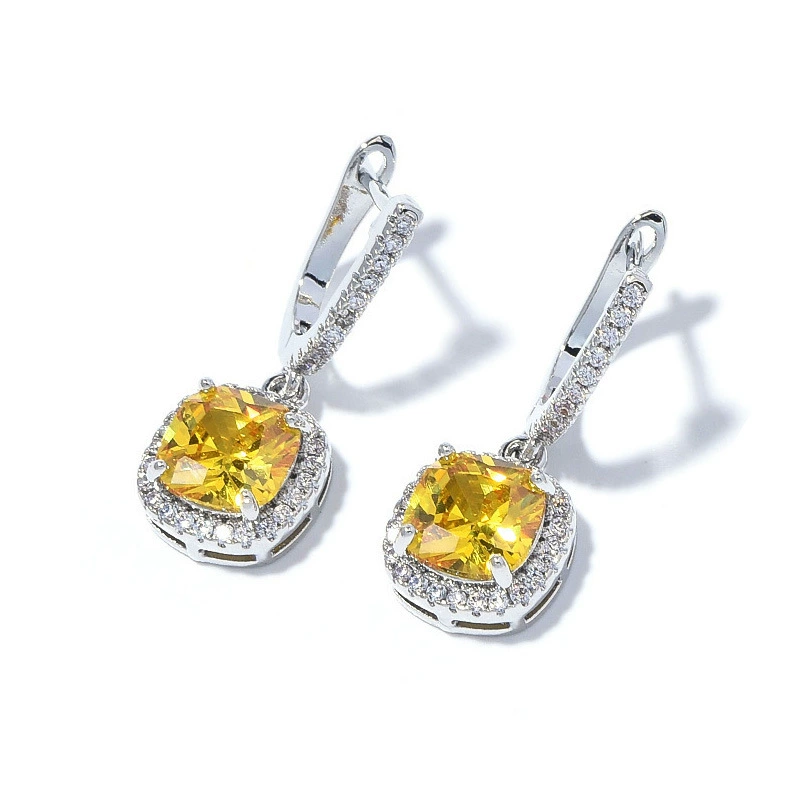 Классические серьги, цирконий, разноцветная инкрустация, европейский стиль, стиль высокого качества, стиль легкой роскоши, оптом