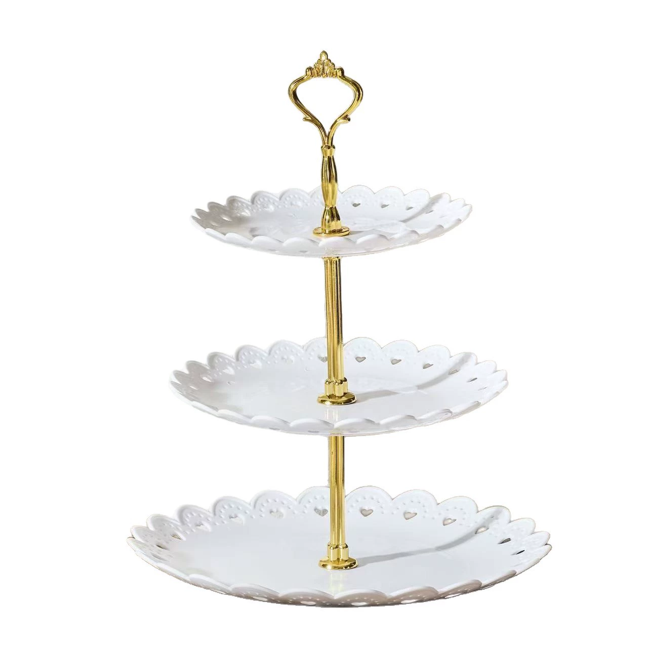 Light luxury tray display rack snack rack home cross-border living room kitchen multi-layer cake fruit storage special plate