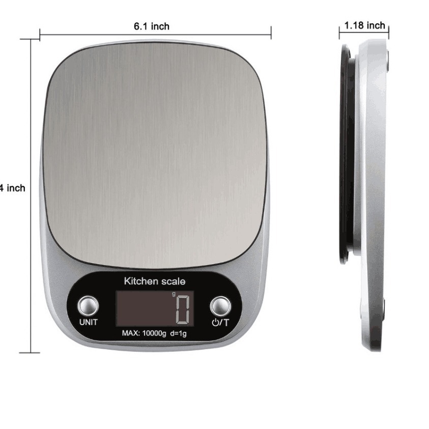 直销爆款305电子称厨房秤精准电子台秤家用烘焙不锈钢厨房秤10KG