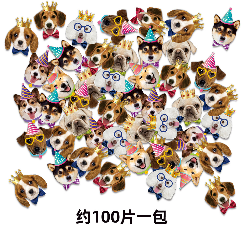 Nuevos productos transfronterizos para perros de tema decoración de fiesta de cumpleaños para perros de bandera de tarta de decoración