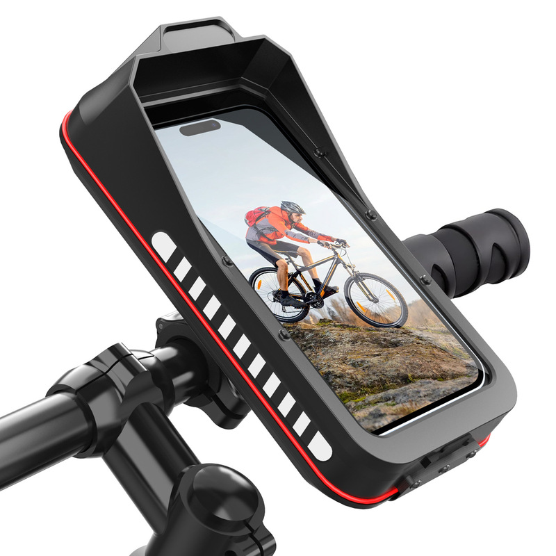 25 new electric car motorcycle rainproof mobile phone bracket take-out riding outdoor hanging neck quick release storage waterproof box