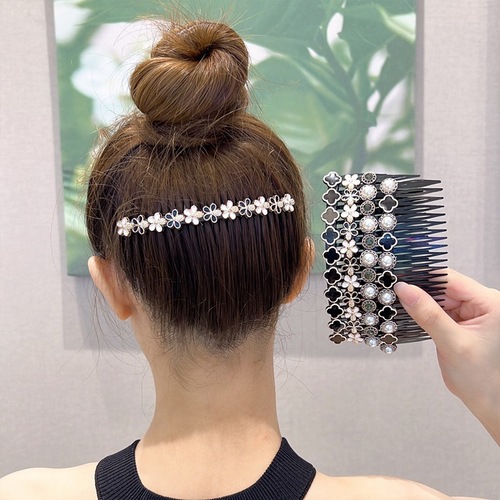 Hair Artifact Women's Seamless Reverse Hair Comb Barrette Bangs Hair Detangler Styling Tool Back of Head Clip Hair Accessories Hairpin