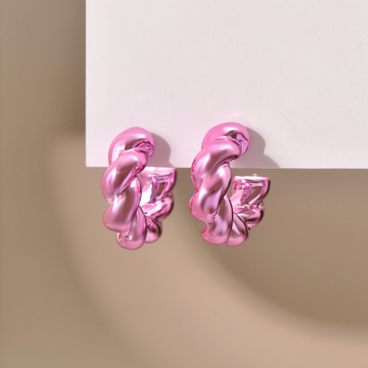 1 Pair Marine Style Twist Arylic Ear Studs display picture 4