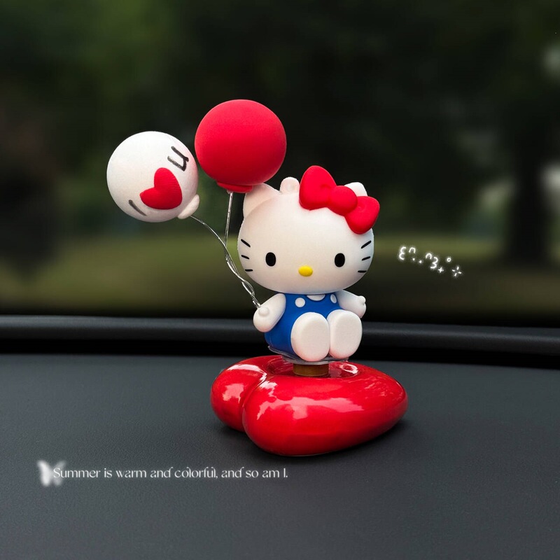 Cute Kitty Creative Car Rotating Ornament Interior Decoration Figurine Dashboard Decor for Girls' Therapeutic Comfort Cute Kitty Creative Car Rotating Ornament Interior Decoration Figurine Dashboard Decor for Girls' Therapeutic Comfort