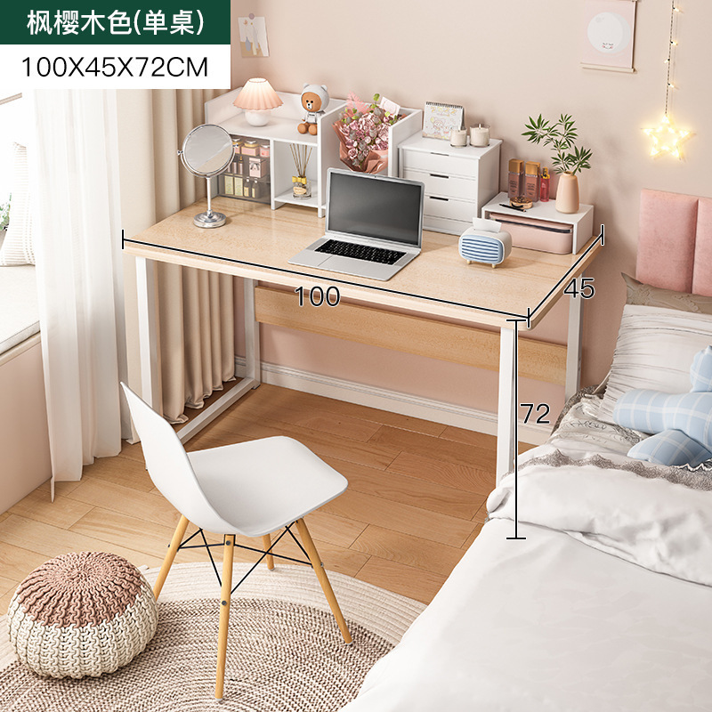 Escritorio de habitación dormitorio escritorio de escritorio de casa de alquiler pequeño escritorio simple rectangular de doble capa escritorio de computadora de oficina