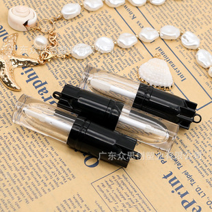 Small Capacity Ring Pendant Lip Gloss Tube Four-Leaf Clover Cross Lip Glaze Tube Cosmetics Packaging Manufacturer Direct Delivery