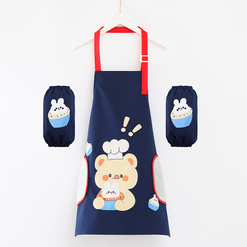 Children's Waterproof and Stain-Proof Washable Painting Apron for Boys and Girls, Kindergarten Baby Painting Clothes, Reversible Cover-up Shirt