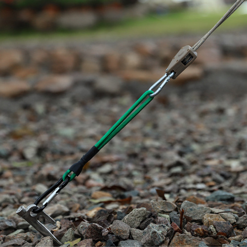 Outdoor elastic rope climbing hook multi-functional camping portable elastic rope buckle canopy pull rope ground nail tent accessories