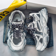 2024秋季男士厚底增高老爹鞋潮学生透气休闲运动鞋百搭直播男鞋子