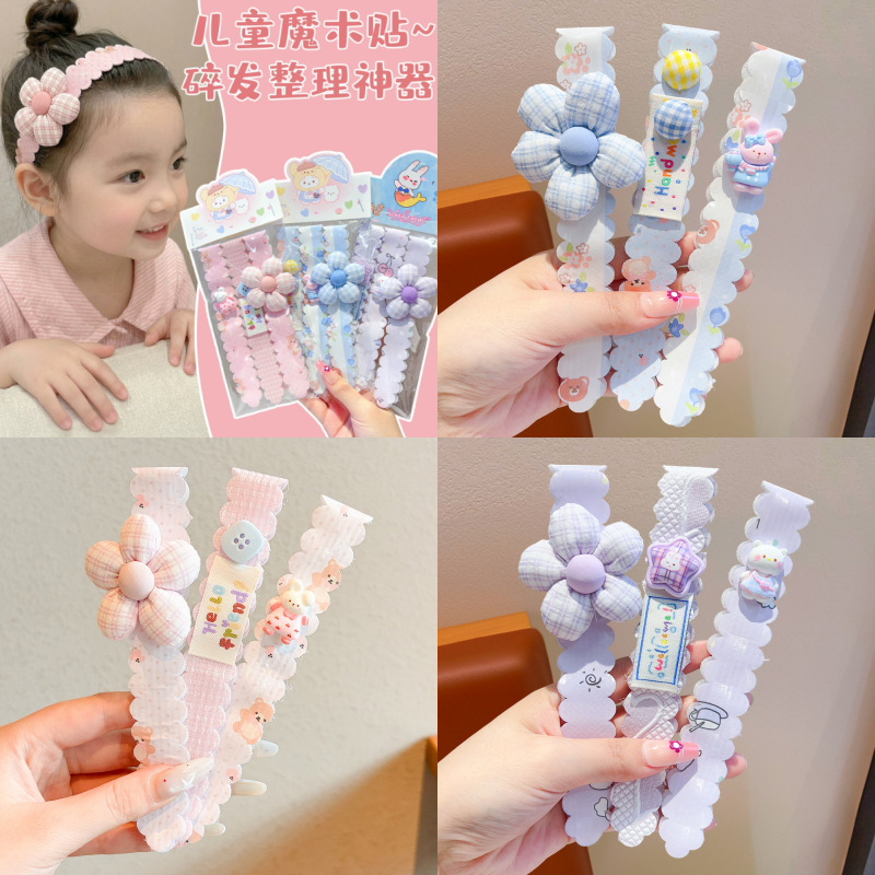 Children's Magic Tape Headwear, Cute Hairband, Baby Bangs Sticker, Hair Styling Tool for Girls, Hair Hoop, Hair Accessory for Girls