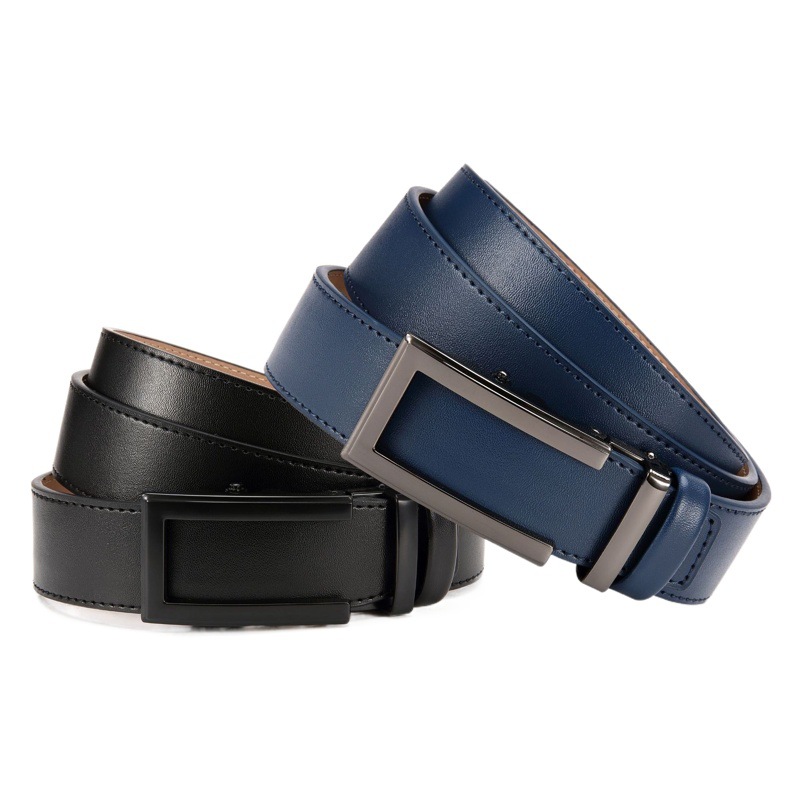 Amazon transfronterizo nueva aleación hebilla automática cinturón de los hombres de negocios casual correa de piel de vaca fábrica al por mayor