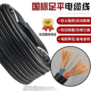 National standard outdoor household cable wire waterproof antifreeze flame retardant 2 core 3 core 1.5 2.5 4 6 10 square