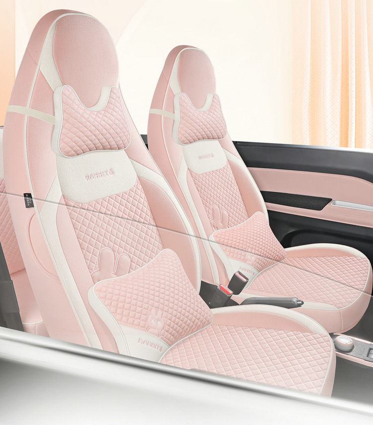 Suitable for Chery QQ Ice Cream Special Car Seat Cover Four Seasons Universal Cushion Fully Enclosed Cotton and Linen Breathable Car Seat Cover