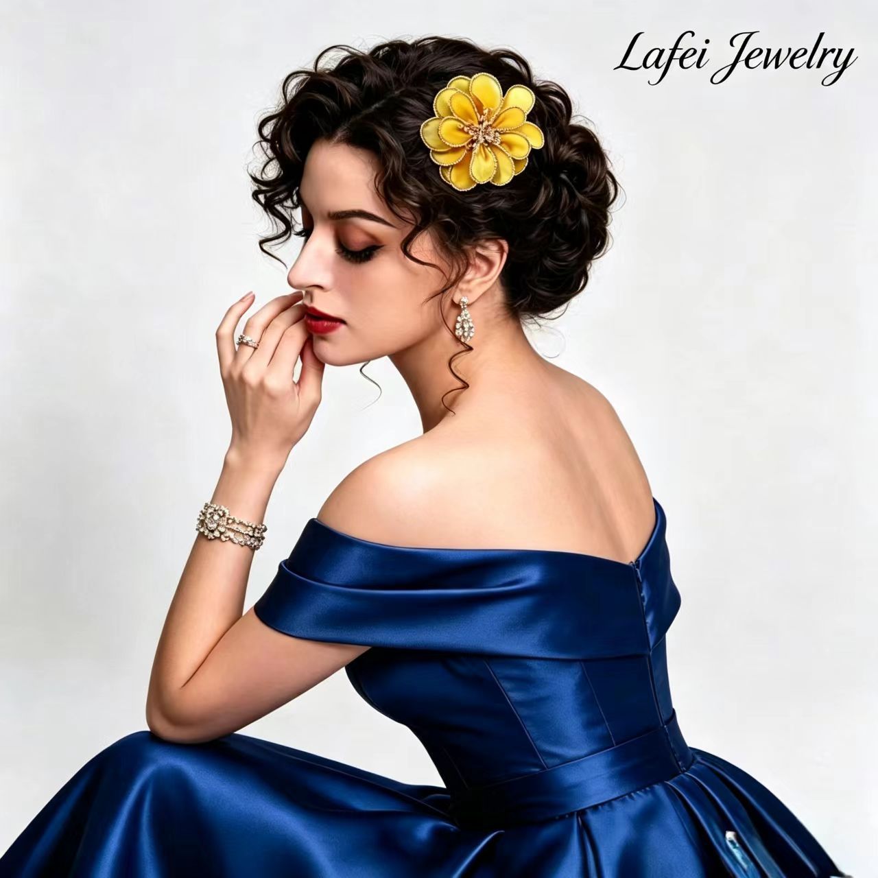 European and American cross-border party floral hair accessories, multi-color large flower hair clips, wholesale accessories for photo studio gowns
