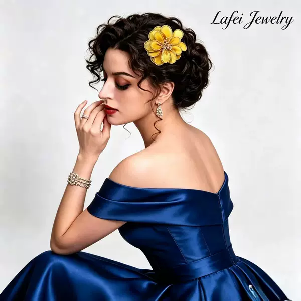 European and American cross-border party floral hair accessories, multi-color large flower hair clips, wholesale accessories for photo studio gowns