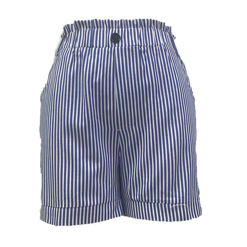 eaby Women's Striped Pocket Shorts - Summer New Arrival from Europe and America
