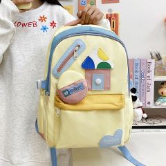 2025 春の新多用途バックパックかわいいカジュアル高校生大学生クラス大容量ショルダーバッグ女性のための