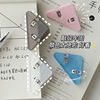 Transparent triangle clip Simple Wind Book Filter Corner Clamp Small Bills Pickled Office Stationery Triangle Plane