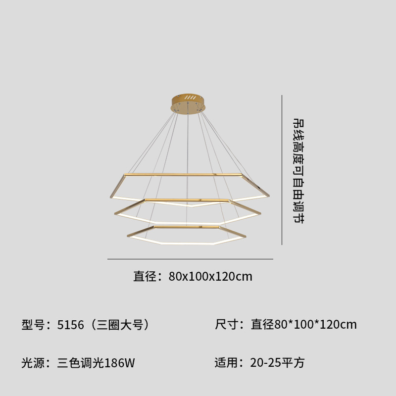 Moderno simplista nórdico dúplex lujoso hotel de lujo lujoso villa comedor de luces anillo sala de estar escalera candelabro hueco