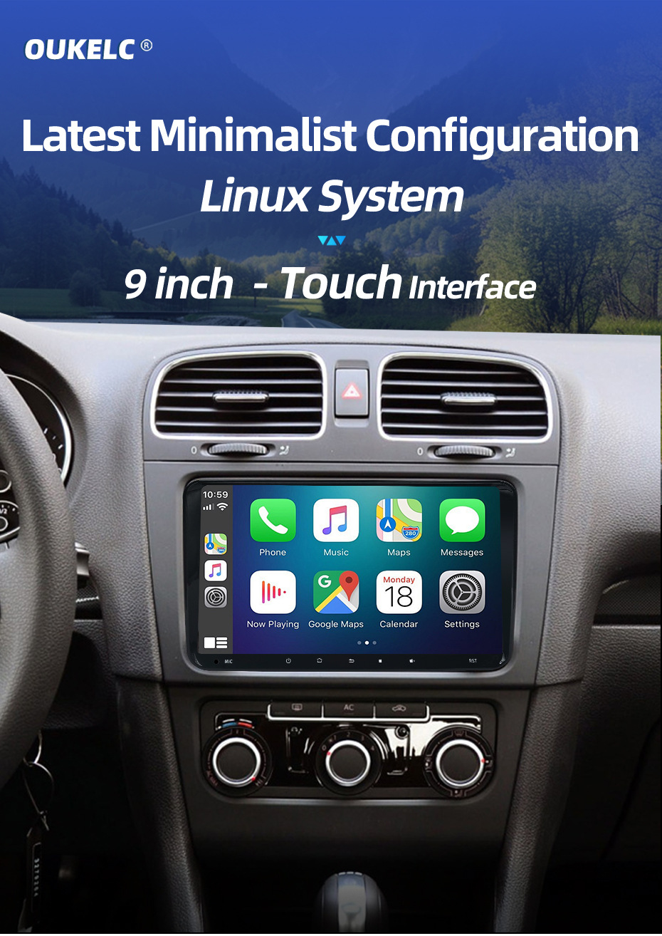 9inch Suitable for Volkswagen Beetle Seat Touch-Screen Car Central Control Large-Screen Navigation and Reversing Image Player