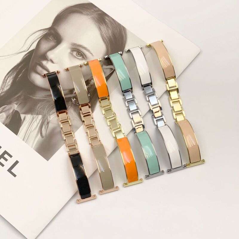 Suitable for Apple Watch S11 Metal and Resin Bracelet Wristband Apple Watch 89Se Fashionable Women's Watch Strap