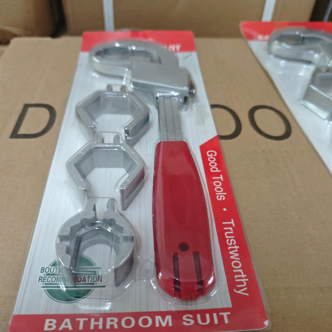 Llave de fregadero multipropósito llave de baño llave de arco redondo con banda de acoplamiento placa móvil de plomería instalación de herramientas de fregadero