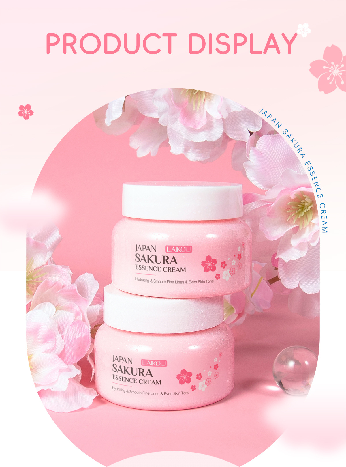 LAIKOU Cherry Blossom Essence Cream 60g, Autumn and Winter Moisturizing, Hydrating and Nourishing, in stock from the manufacturer undefined