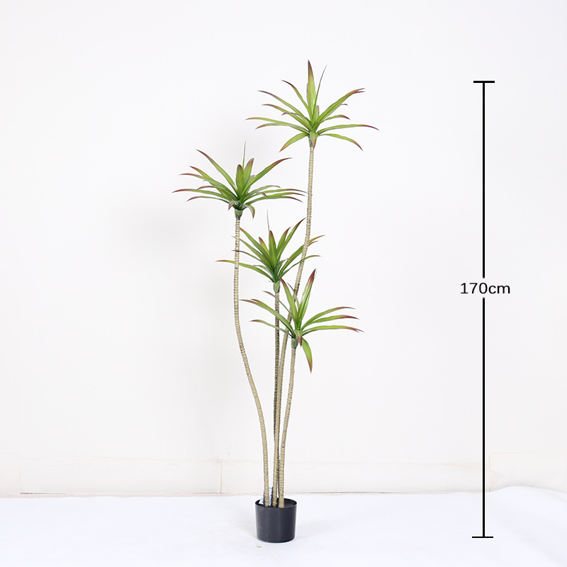 Simulación de plantas verdes Simulación de agave Lujo ligero Sala de estar interior Decoración del suelo Decoración Árbol de sangre de dragón Árbol falso Paisaje en maceta