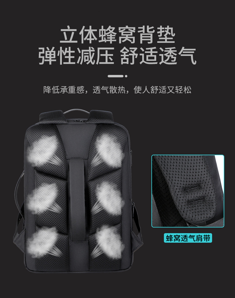 Travel men's backpack, premium fashion women's backpack, trendy business waterproof laptop bag, large capacity nylon school backpack