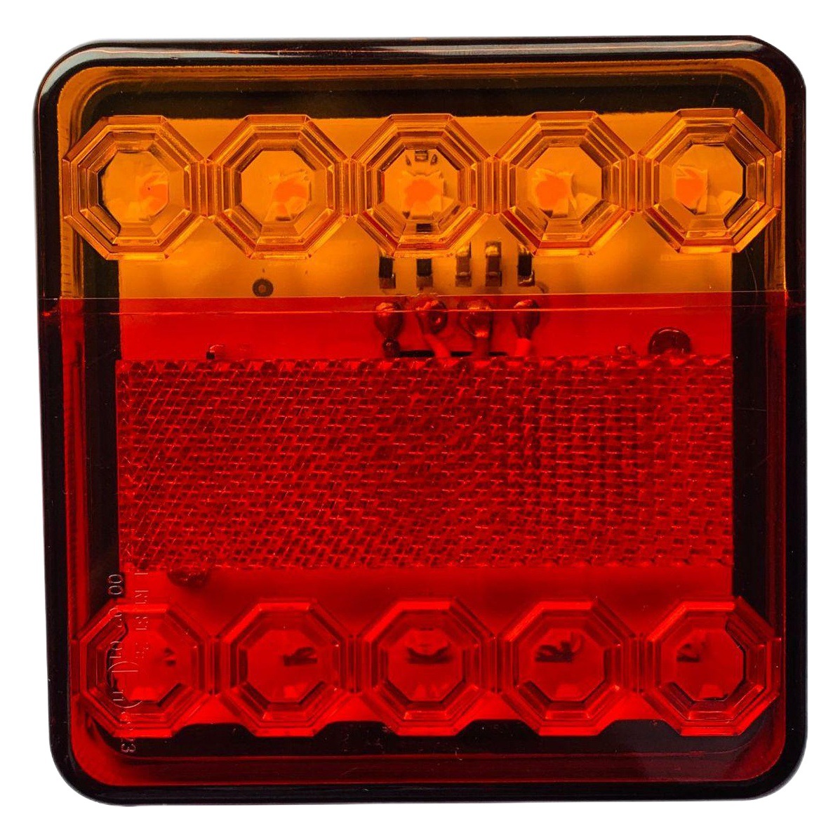 Nuevo 12-80V voltaje universal 12V24V 10LED luz trasera cuadrada camión luz trasera luz del remolque