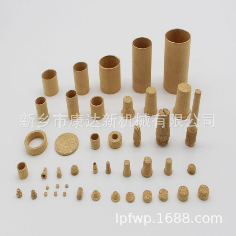 订 做铜烧结滤芯 孔隙均匀3-90μm工业气动过滤粉末铜滤芯过滤