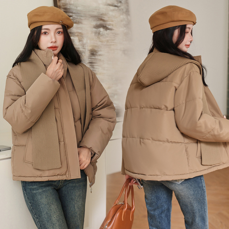 2023 ropa de algodón de pluma corta ropa de algodón de mujer nuevo otoño invierno grueso ropa de pan suelta chaqueta de algodón casual abrigo