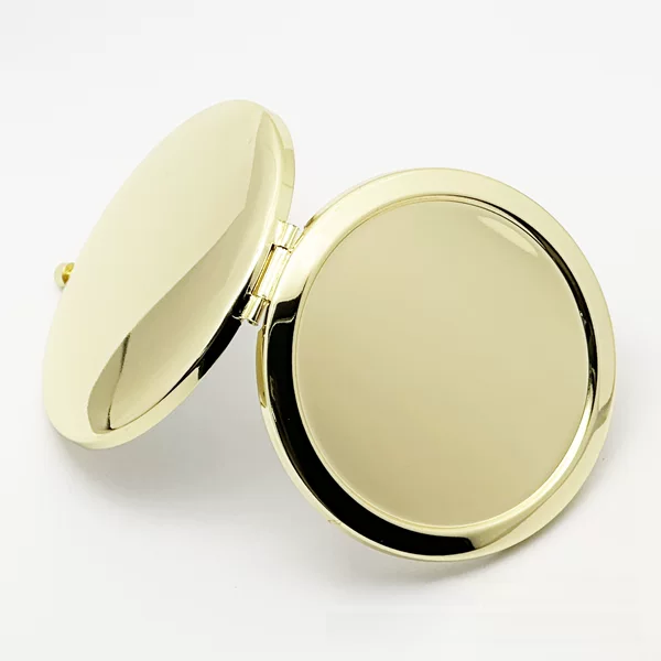 Metal Simple Makeup Mirror Base Blank DIY Pattern Logo Custom Gift Portable Beauty Double-Sided Small Mirror