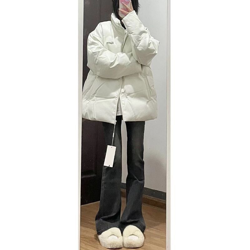 빈티지 기모 마이크로 플레어 청바지 여성의 가을과 겨울 새로운 틈새 디자인 센스 높은 허리 슬리밍 바지