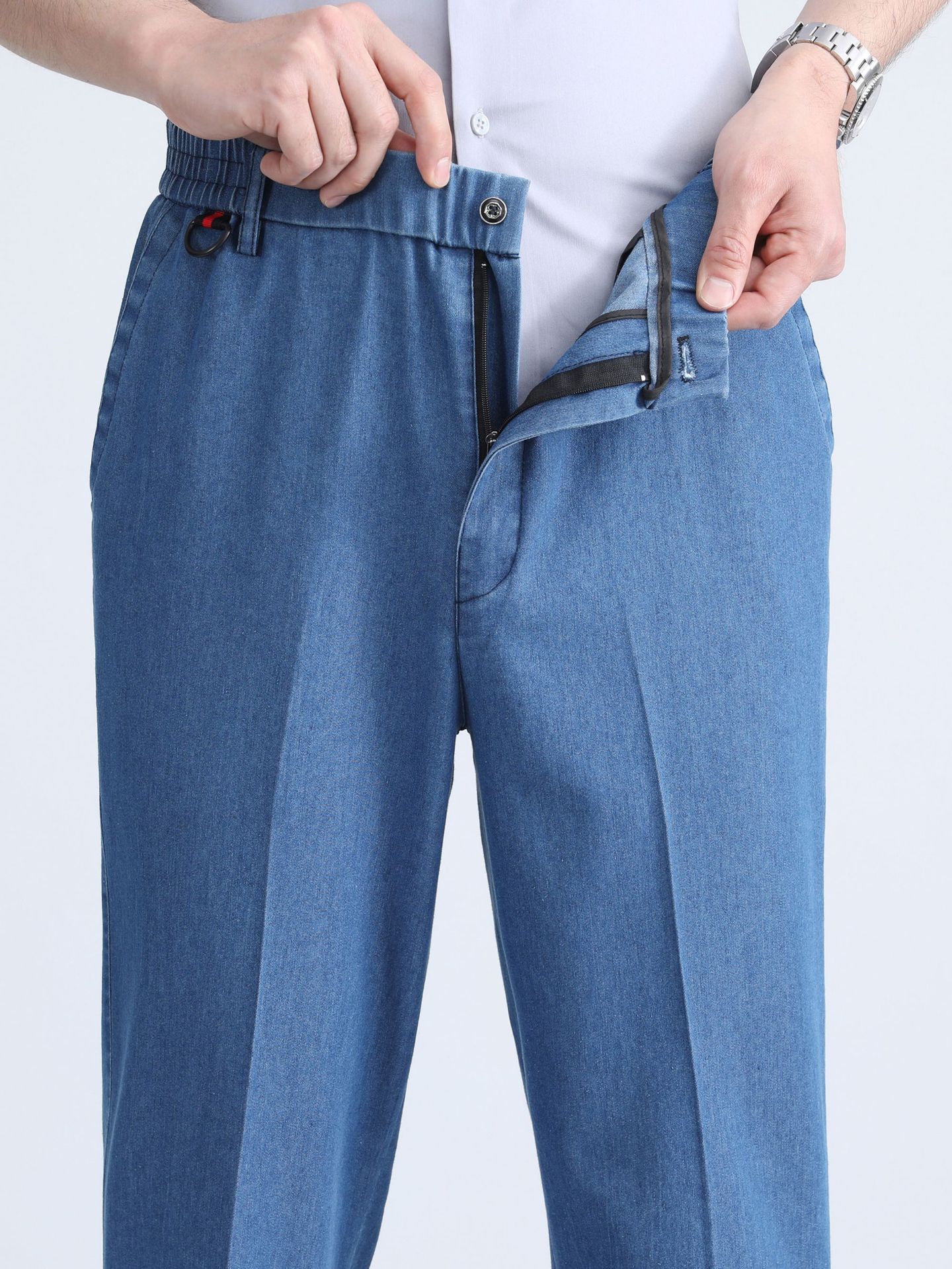 Summer elastic denim jeans
