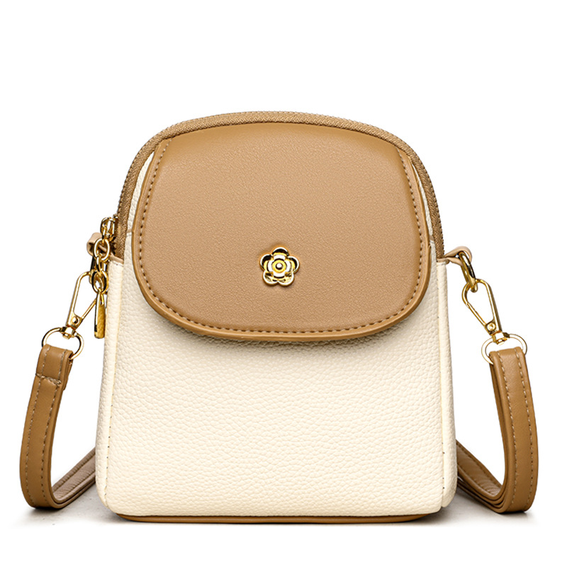 Bolso de teléfono móvil para mujeres 2024 nuevo mochila de cuero de verano sensación de textura de moda exquisita bolso de hombro