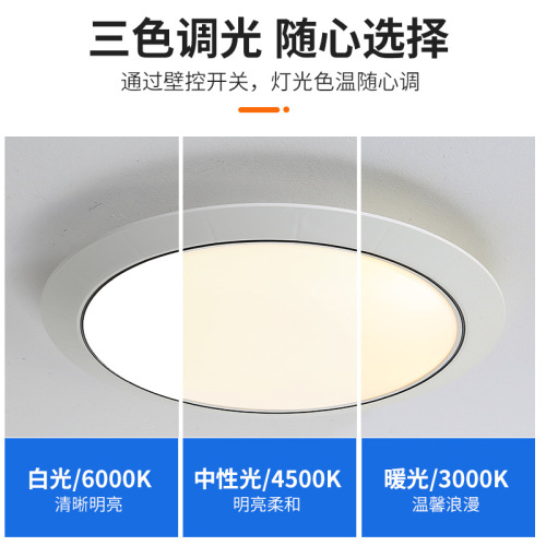 Modern simple LED ceiling light ultra-thin round living room bedroom light three-proof corridor balcony light ceiling light wholesale