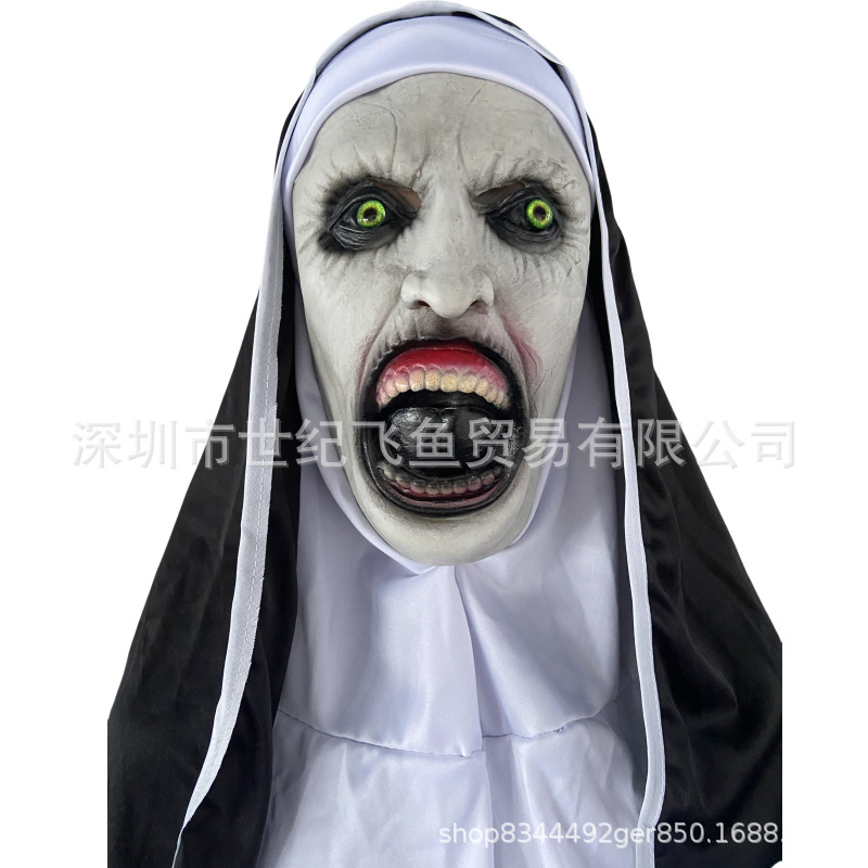 Conjuring 2 máscaras de monjas Halloween horror horror horror horror escalofría de látex cubierta de cabeza Cosplay Factory Props en stock