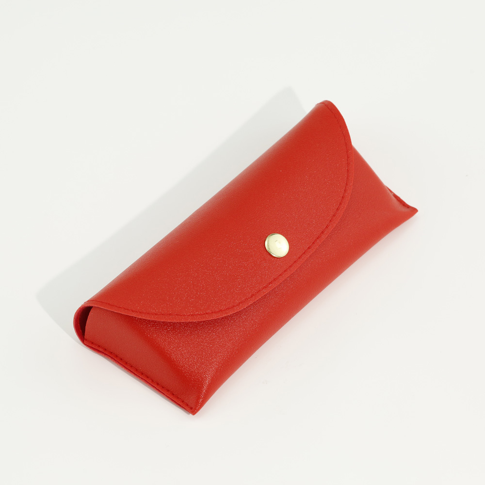 Classic Style Solid Color Pu Leather Unisex Glasses Case display picture 16
