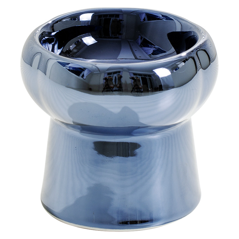 Tazón de gato de cerámica de lujo ligero protección de la pierna alta columna cervical tazón de comida para gatos gato perro gato cuenca tazón para beber tazón de cerámica para mascotas